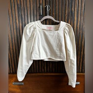 Lisa Says Gah! Cropped Canvas Top